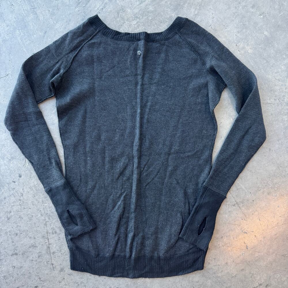 Lululemon Classic Long Sleeve Minimalist Dark Grey Crew Sweater Small 6